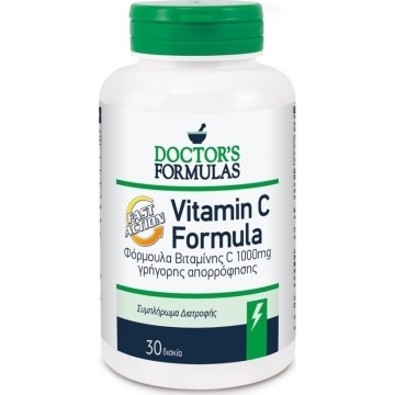 VITAMIN C FORMULA FAST ACTION BITAMINH C ΓΡΗΓΟΡΗΣ ΑΠΟΡΡΟΦΗΣΗΣ DOCTOR'S FORMULAS 30tabs ΒΙΤΑΜΙΝΗ C